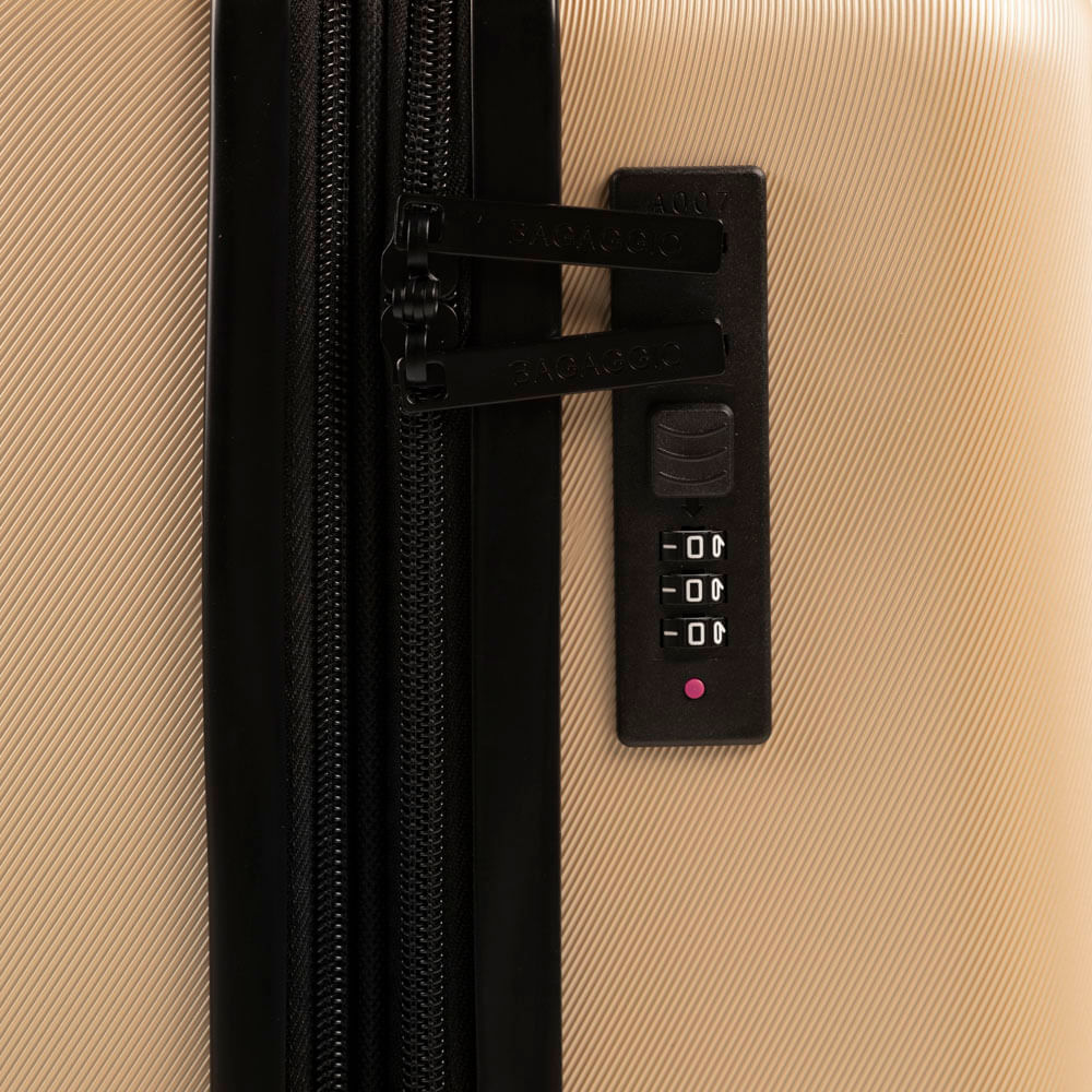 Mala de Bordo 10 Kg ABS 4 Rodas Turquia II Champagne