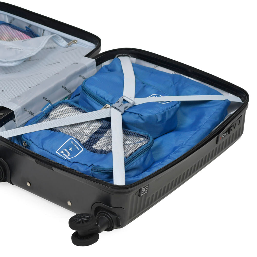 Mala de Viagem Personalizável Pequena 10kg ABS 4 Rodas My Way preta