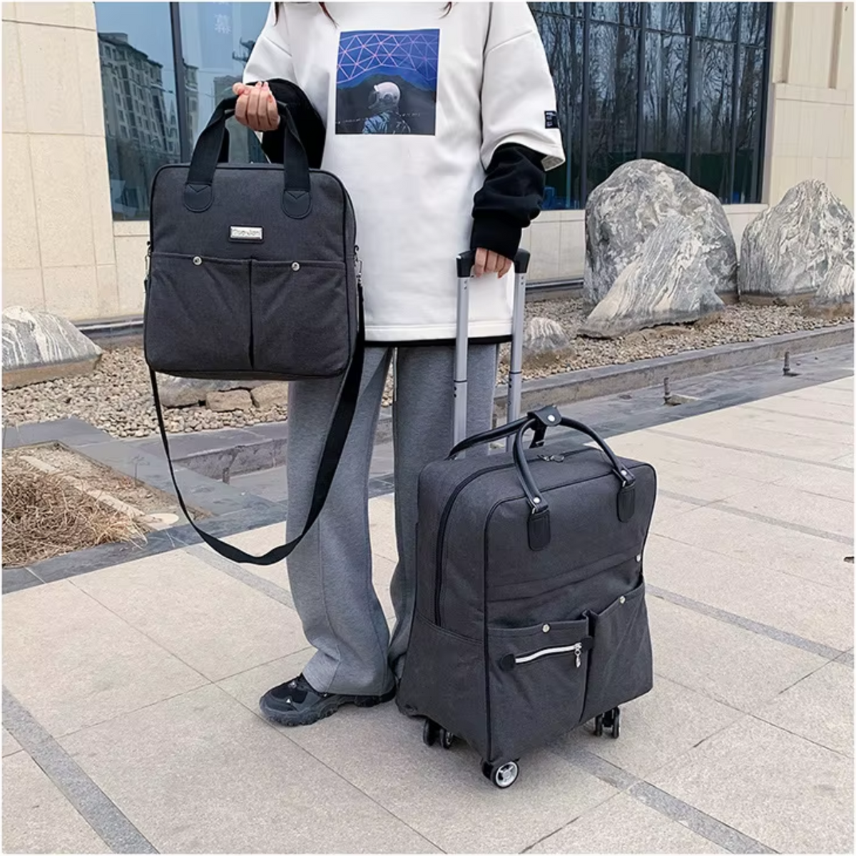 Kit Mala De Viagem 2 Peças Feminina TravelFlex Duffel