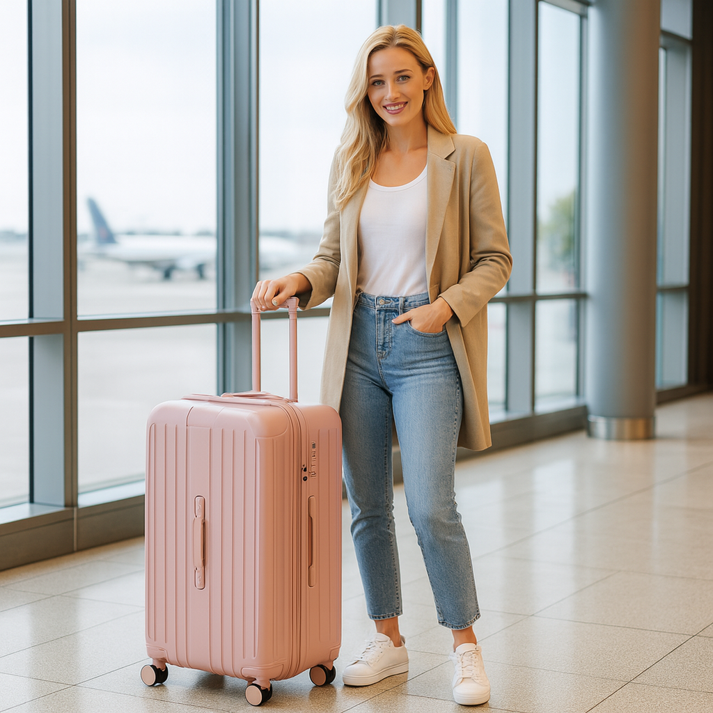 Mala De Viagem Feminina AeroTitan Pro Rosa