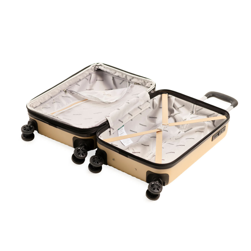 Mala de Bordo 10 Kg ABS 4 Rodas Turquia II Champagne