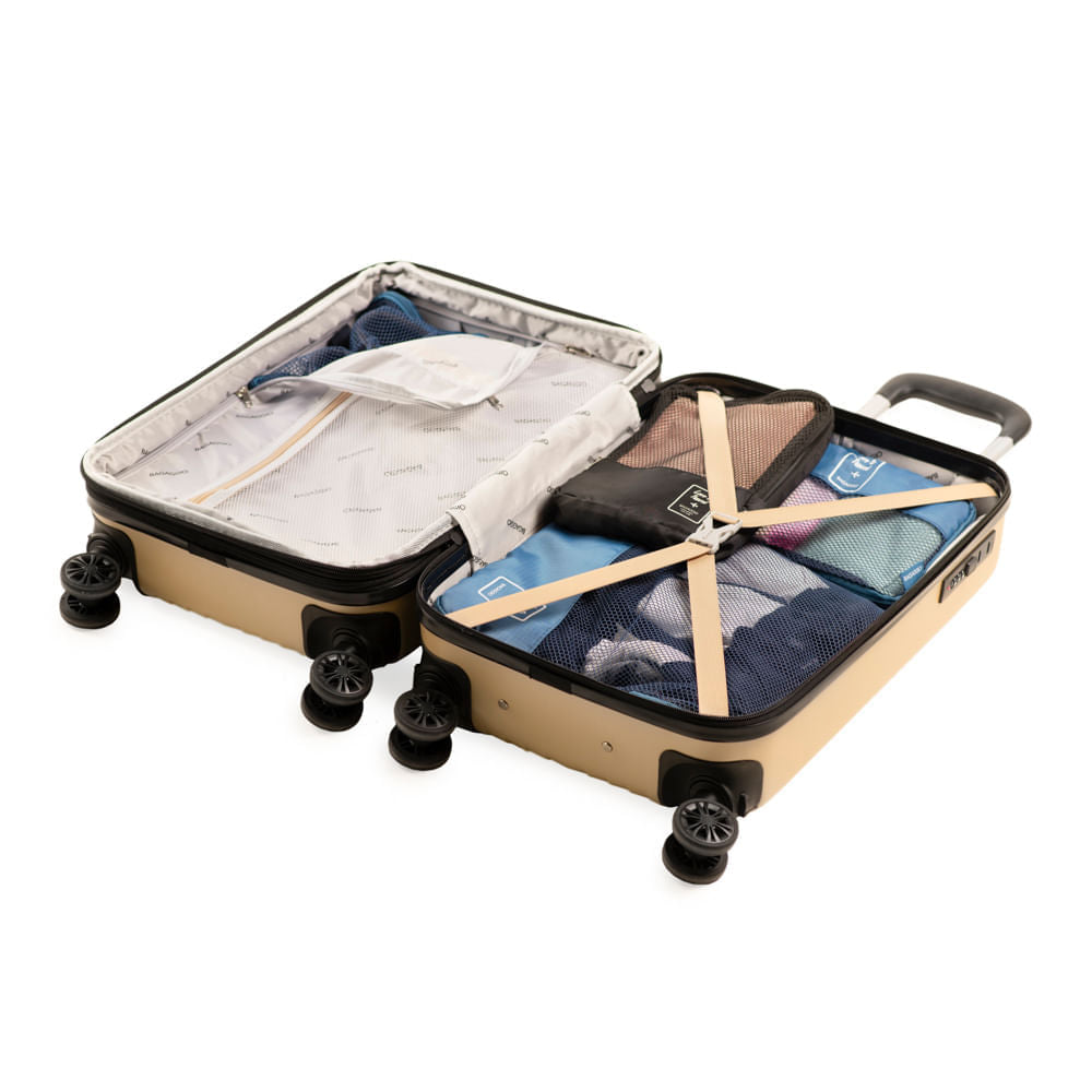 Mala de Bordo 10 Kg ABS 4 Rodas Turquia II Champagne