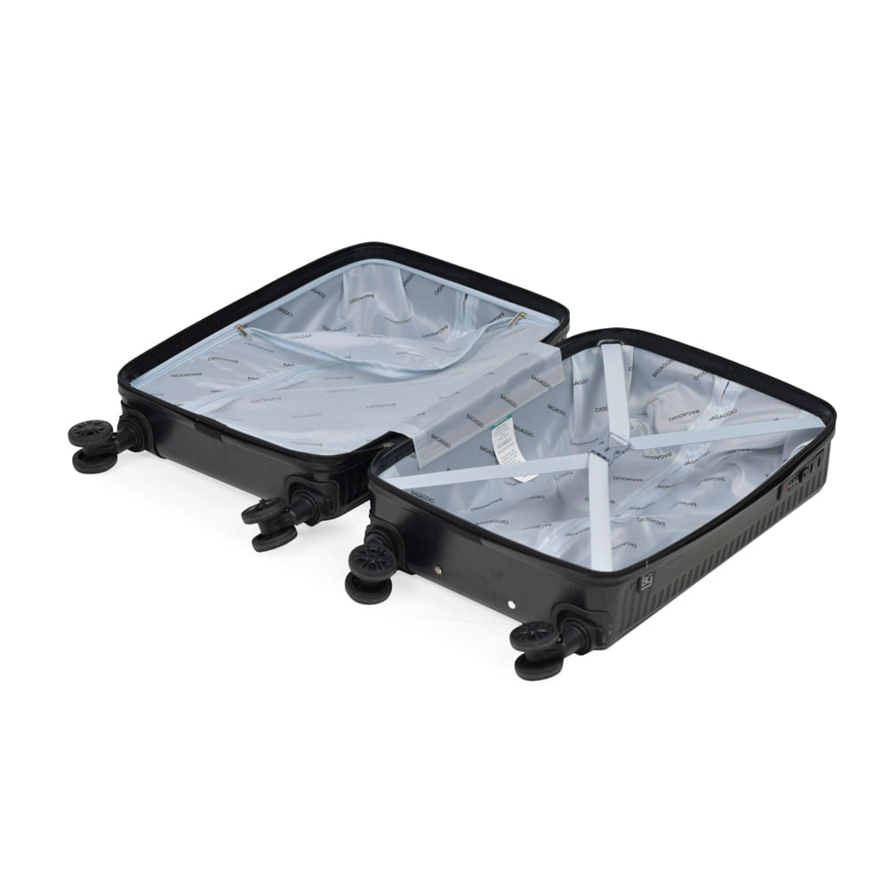 Mala de Viagem Personalizável Pequena 10kg ABS 4 Rodas My Way preta