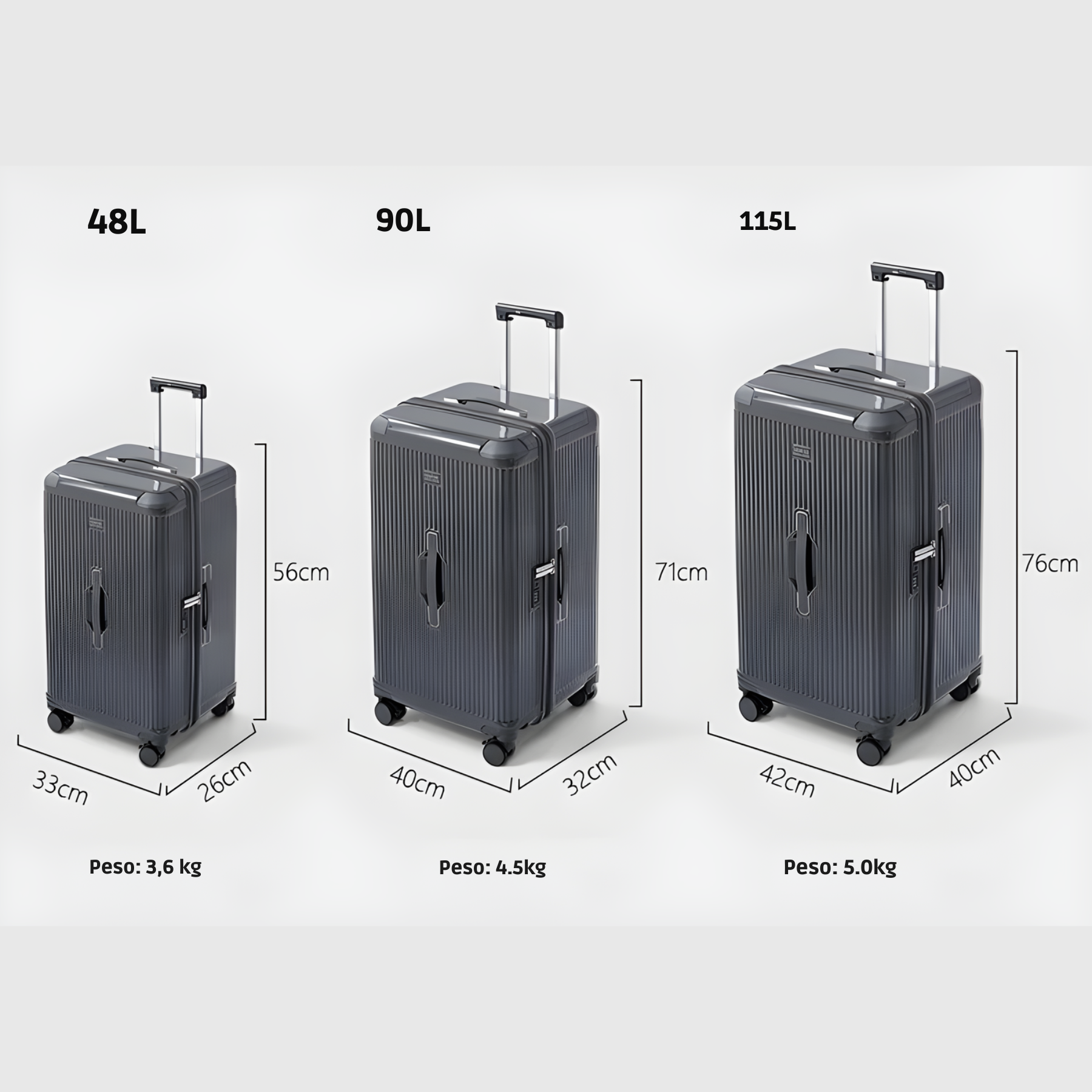 Mala De Viagem Masculina Trium Cinza