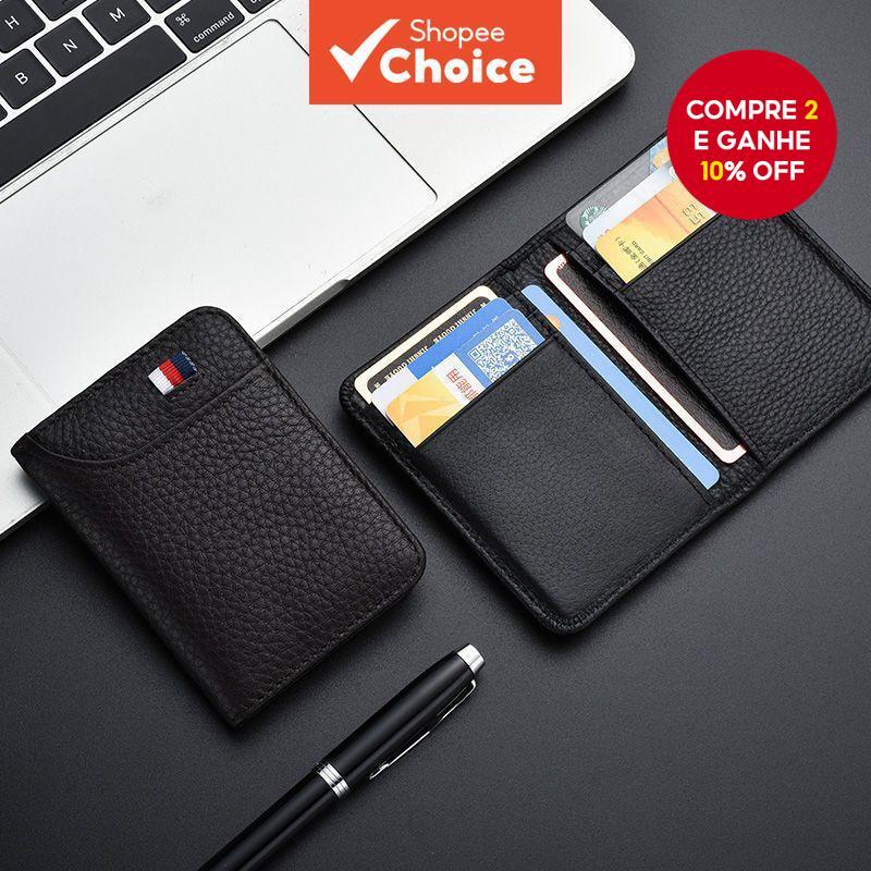 Porta-Cartões Masculino De Negócios-Carteira Multifuncional Fina Para De Motorista